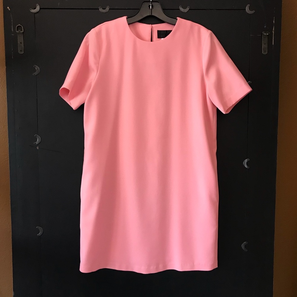 Pink Shift Dress With Pockets